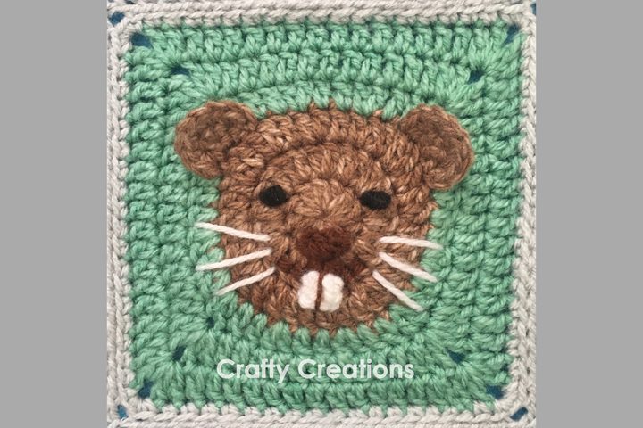 Beaver Granny Square Crochet Pattern