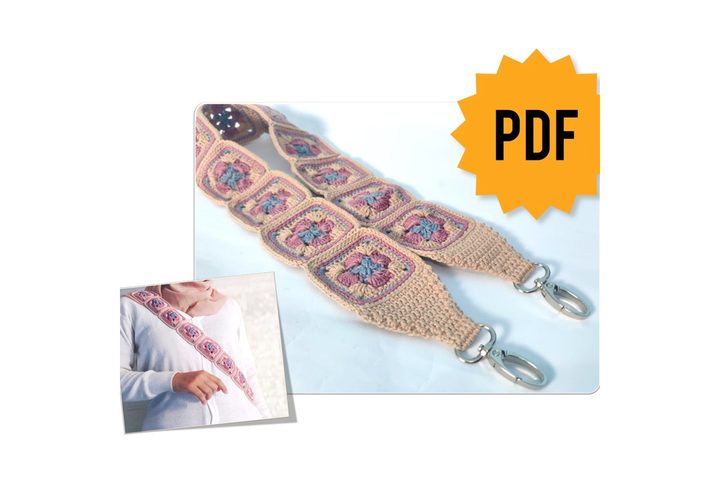 Crochet Granny Square Bag Strap
