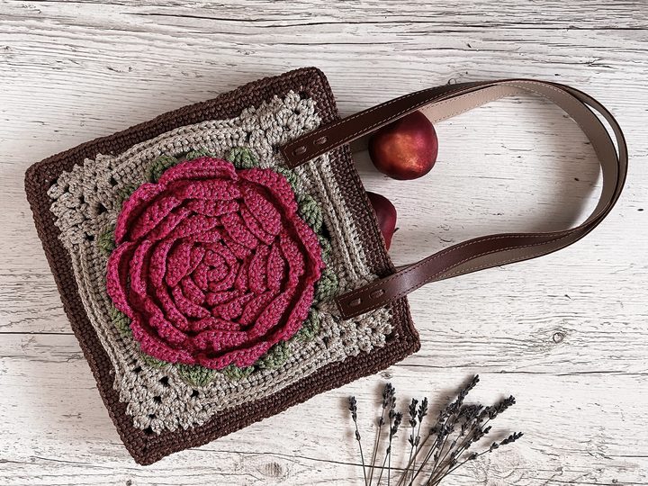 Crochet Pattern Granny Square Bag PDF