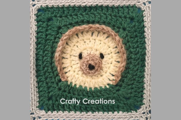 Hedgehog Granny Square Crochet Pattern