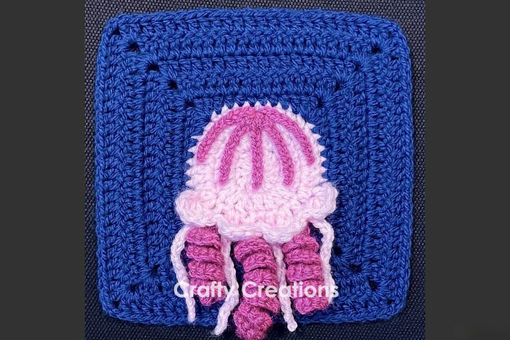 Jellyfish Granny Square Crochet Pattern