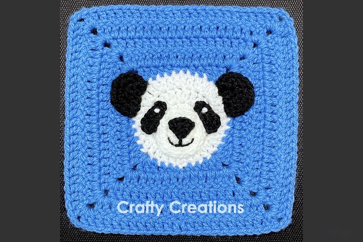 Panda Granny Square Crochet Pattern