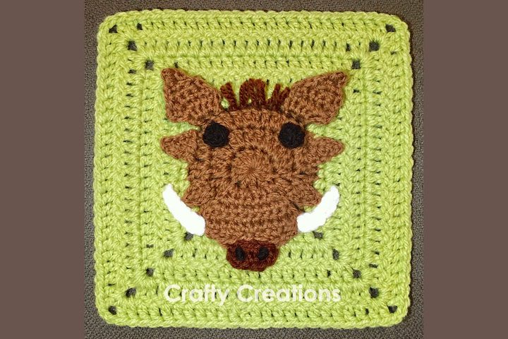 Warthog Granny Square Crochet Pattern